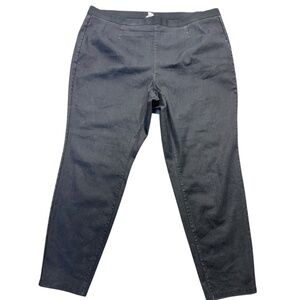 Eileen Fisher Dress Pant Women 3X Black Elastic Waist Stretch Pull On Minimalist